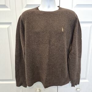 J. Crew Men's XL 100% Lamb's Wool Crewneck Fisherman Sweater Raglan 79464